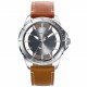 RELOJ VICEROY ACERO FONDO CRISTAL CORREA PIEL MARRON