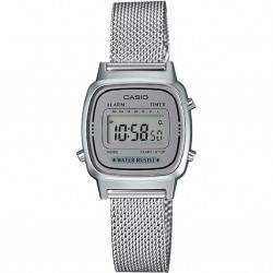 RELOJ CASIO DIGITAL MUJER ACERO RESINA GRIS PLATEADA