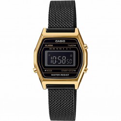 RELOJ LA690WEMB-1BEF CASIO COLLECTION DIGITAL ACERO IP NEGRO RESINA DORADA