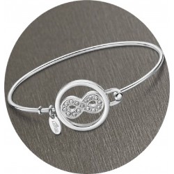 PULSERA LOTUS STYLE MILLENNIAL ACERO INFINITO CON CIRCONITAS