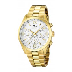 RELOJ LOTUS HOMBRE MINIMALIST ACERO IP ORO CRONOGRAFO