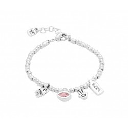 PULSERA UNODE50 I´M WAITING 4 U PINK METAL PLATEADO