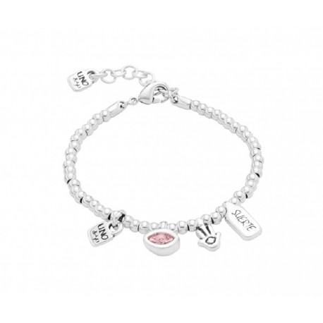 PULSERA UNODE50 I´M WAITING 4 U PINK METAL PLATEADO