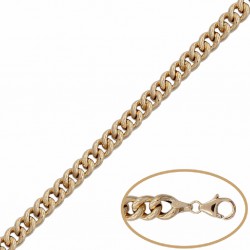 PULSERA ORO LEY UNISEX BARBADA HUECA - 7MM