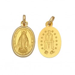 MEDALLA ORO LEY VIRGEN MILAGROSA OVALADA M289