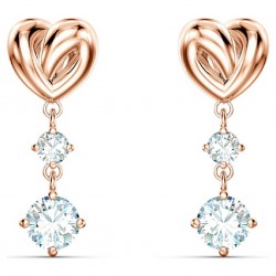 PENDIENTES SWAROVSKI LIFELONG HEART, METAL IP ROSÉ 5517942