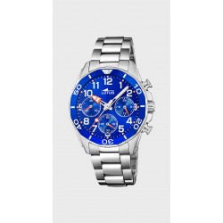 RELOJ LOTUS NIÑO CRONO ACERO ESFERA AZUL