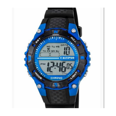 RELOJ CALYPSO DIGITAL NIÑO CAUCHO AZUL/NEGRO