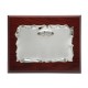 PLACA PERGAMINO METAL PLATEADO OVALO ESTUCHE INCLUIDO