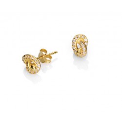 PENDIENTES CHAPADO ORO CIRCONITA SRA JEW